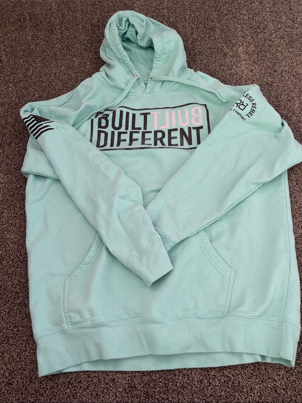 Built Different Mint Green Women's Pullover Hoodie